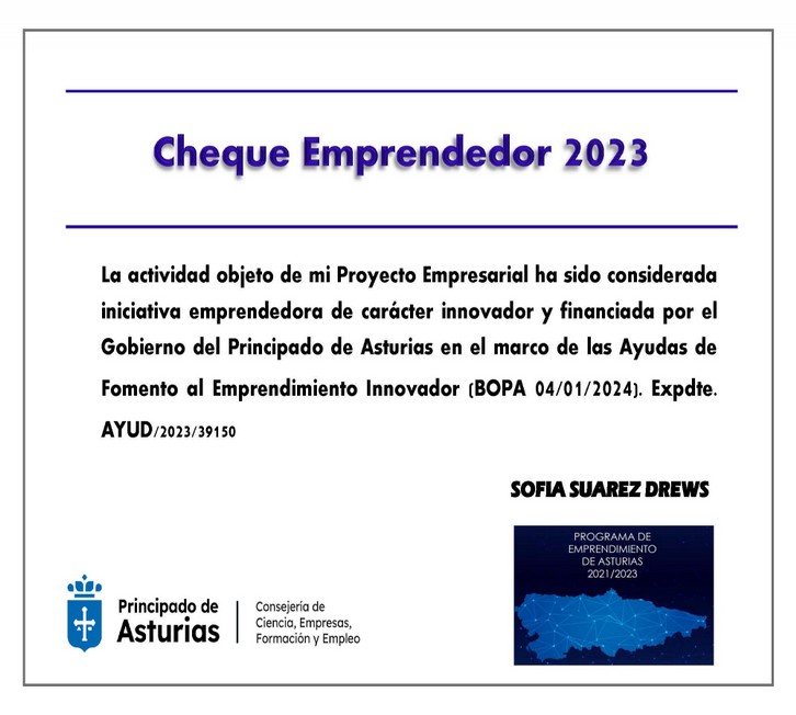 Chque emprendedor 2023 ajuste montura caballo Sofía