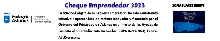 Chque emprendedor 2023 ajuste montura caballo Sofía